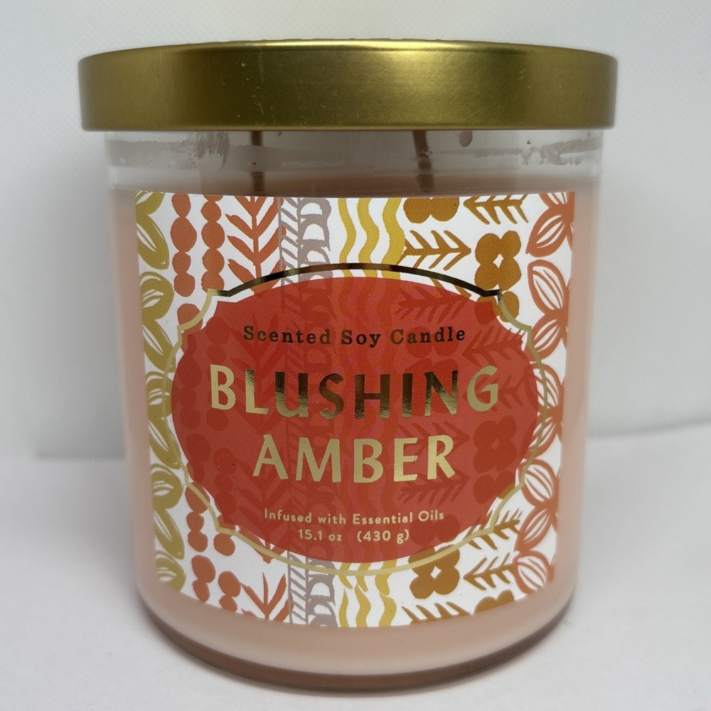 15.1 Oz Glass Jar Candle Blushing Amber - Opalhouse™ B5